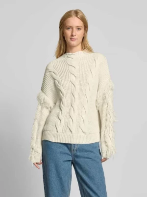 Sweter z dzianiny z wystrzępieniami model ‘HOLLY’ Only