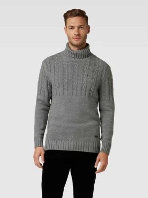 Sweter z dzianiny z wzorem warkocza Barbour