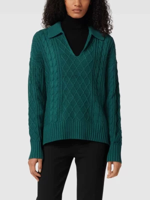 Sweter z dzianiny z wzorem warkocza Christian Berg Woman