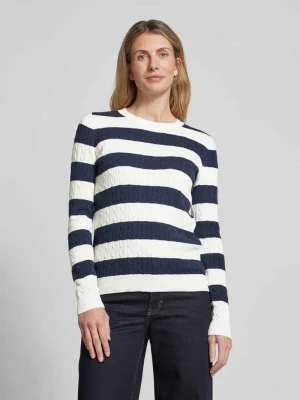 Sweter z dzianiny z wzorem warkocza Christian Berg Woman