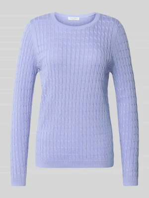 Sweter z dzianiny z wzorem warkocza Christian Berg Woman