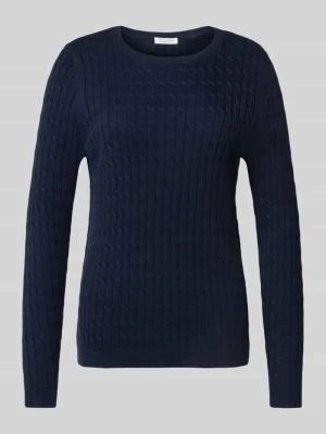 Sweter z dzianiny z wzorem warkocza Christian Berg Woman