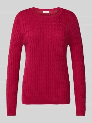 Sweter z dzianiny z wzorem warkocza Christian Berg Woman