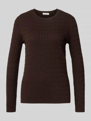 Sweter z dzianiny z wzorem warkocza Christian Berg Woman