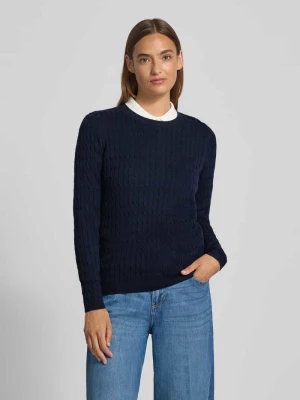 Sweter z dzianiny z wzorem warkocza Christian Berg Woman