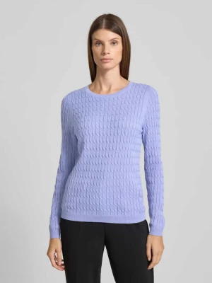 Sweter z dzianiny z wzorem warkocza Christian Berg Woman