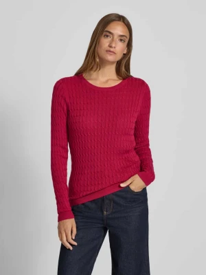 Sweter z dzianiny z wzorem warkocza Christian Berg Woman