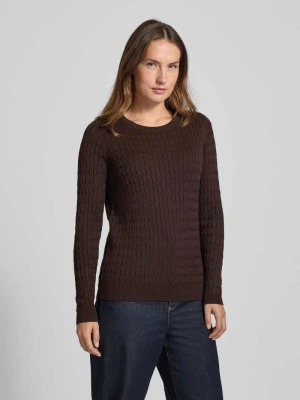 Sweter z dzianiny z wzorem warkocza Christian Berg Woman
