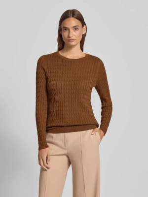 Sweter z dzianiny z wzorem warkocza Christian Berg Woman