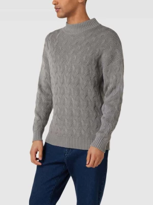 Sweter z dzianiny z wzorem warkocza Esprit