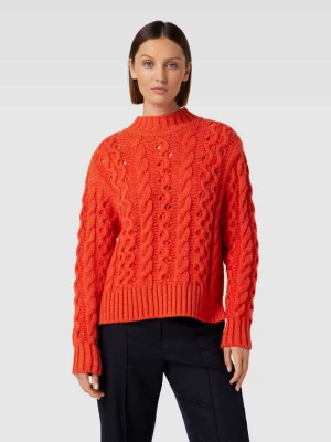 Sweter z dzianiny z wzorem warkocza Esprit