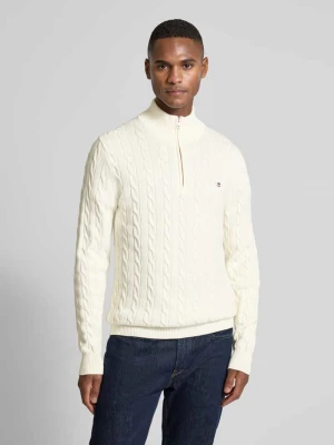 Sweter z dzianiny z wzorem warkocza Gant