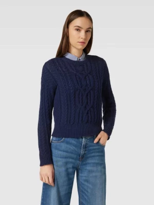 Sweter z dzianiny z wzorem warkocza Lauren Ralph Lauren