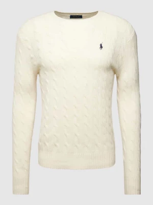 Sweter z dzianiny z wzorem warkocza Polo Ralph Lauren