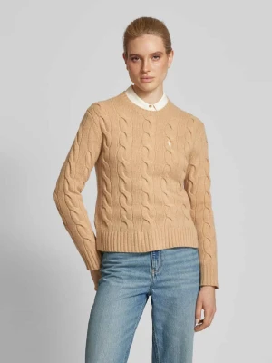 Sweter z dzianiny z wzorem warkocza Polo Ralph Lauren