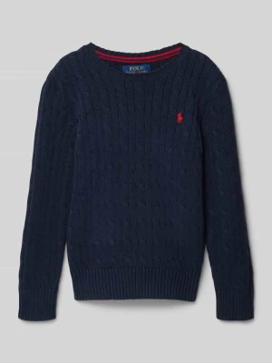 Sweter z dzianiny z wzorem warkocza Polo Ralph Lauren Teens