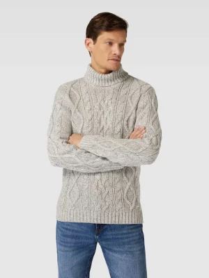Sweter z dzianiny z wzorem warkocza RAGMAN