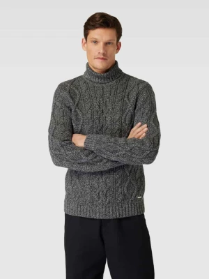 Sweter z dzianiny z wzorem warkocza RAGMAN
