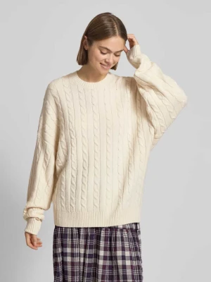 Sweter z dzianiny z wzorem warkocza Review