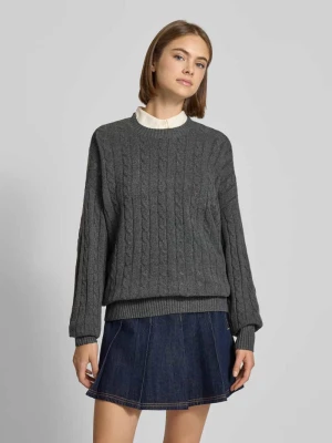 Sweter z dzianiny z wzorem warkocza Review