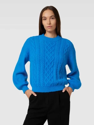 Sweter z dzianiny z wzorem warkocza Vila