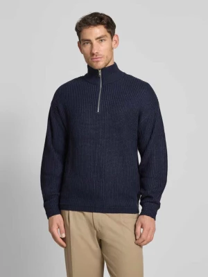 Sweter z dzianiny z zamkiem błyskawicznym model ‘KAITO’ jack & jones