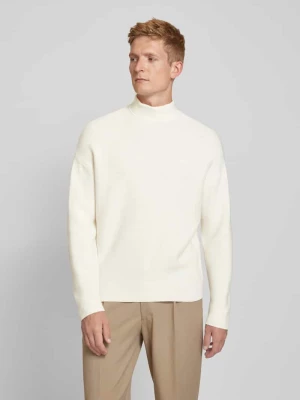 Sweter z dzianiny z żywej wełny ze stójką Emporio Armani