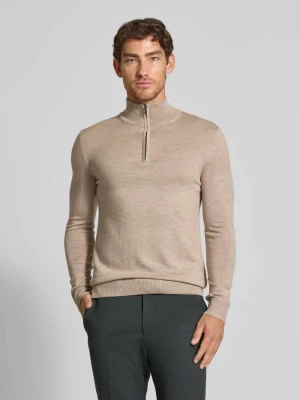 Sweter z dzianiny z żywej wełny ze stójką model ‘Dario’ JOOP! Collection