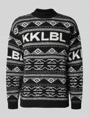 Sweter z dzianiny żakardowy z okrągłym dekoltem Karo Kauer