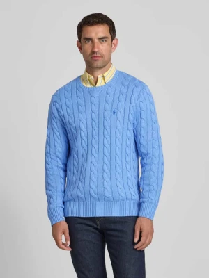Zdjęcie produktu Sweter z dzianiny ze ściegiem warkoczowym model ‘DRIVER’ Polo Ralph Lauren