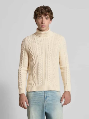 Sweter z dzianiny ze ściegiem warkoczowym model ‘Jacob’ Superdry