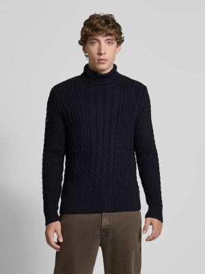 Sweter z dzianiny ze ściegiem warkoczowym model ‘Jacob’ Superdry
