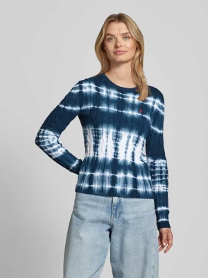 Sweter z dzianiny ze ściegiem warkoczowym model ‘JULIANNA’ Polo Ralph Lauren