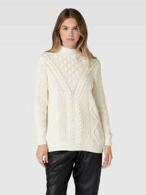 Sweter z dzianiny ze ściegiem warkoczowym model ‘NORA’ Only