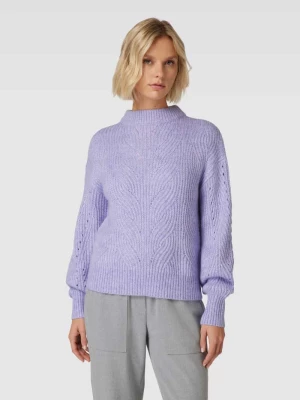 Sweter z dzianiny ze ściegiem warkoczowym model ‘Pojama’ Opus