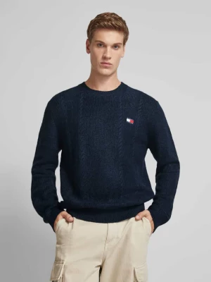 Sweter z dzianiny ze ściegiem warkoczowym model ‘SLIM CABLE’ Tommy Jeans