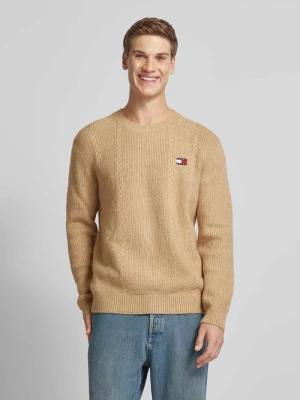 Sweter z dzianiny ze ściegiem warkoczowym model ‘SLIM CABLE’ Tommy Jeans