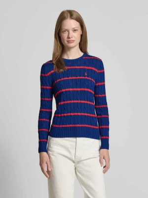 Sweter z dzianiny ze ściegiem warkoczowym Polo Ralph Lauren