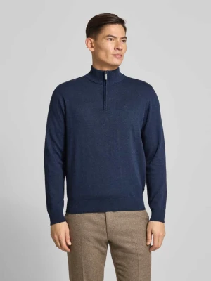 Sweter z dzianiny ze stójką Bugatti