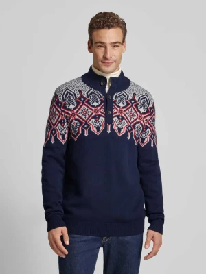 Sweter z dzianiny ze stójką Christian Berg Men