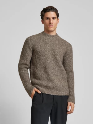 Sweter z dzianiny ze stójką CK Calvin Klein