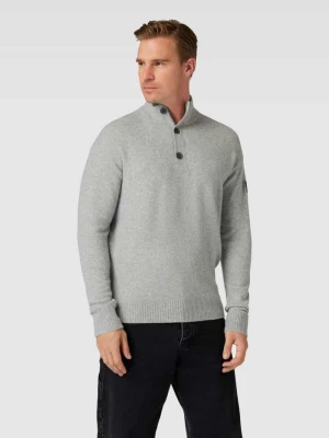 Sweter z dzianiny ze stójką CK Calvin Klein