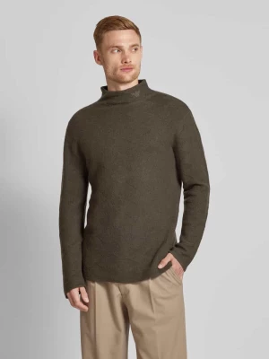 Sweter z dzianiny ze stójką Emporio Armani