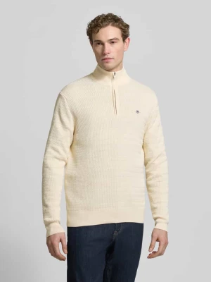 Sweter z dzianiny ze stójką Gant
