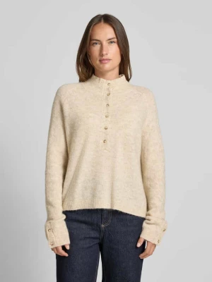 Sweter z dzianiny ze stójką i listwą guzikową MSCH Copenhagen