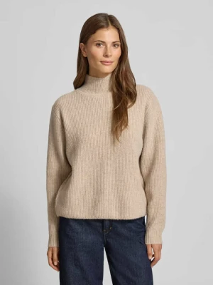 Sweter z dzianiny ze stójką i obniżonymi ramionami Ichi