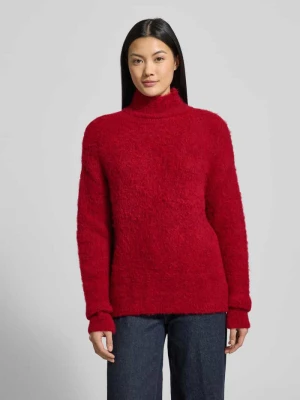 Sweter z dzianiny ze stójką i obniżonymi ramionami milano italy