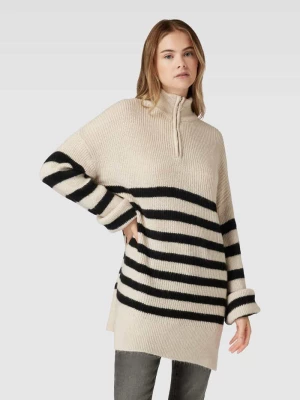 Sweter z dzianiny ze stójką i zamkiem błyskawicznym model ‘ALFRIDA’ Only