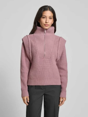 Sweter z dzianiny ze stójką i zamkiem błyskawicznym model ‘YARI’ Copenhagen Muse