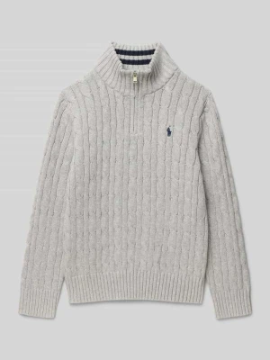 Sweter z dzianiny ze stójką i zamkiem błyskawicznym Polo Ralph Lauren Teens